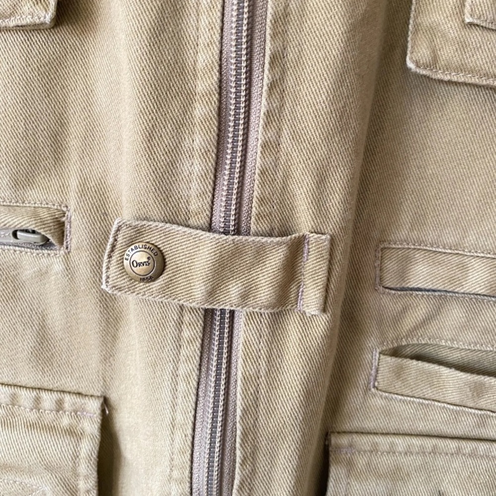 Orvis Zambezi Fishing Vest Size XL Khaki Beige Twill Vintage Hunting Rare - Picture 15 of 15